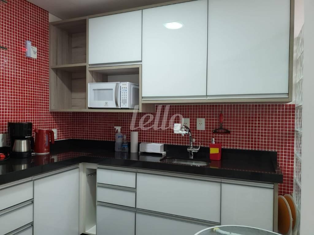 COZINHA de Sala / Conjunto para alugar, Padrão com 34 m², e 1 vaga em Paraíso - Santo André