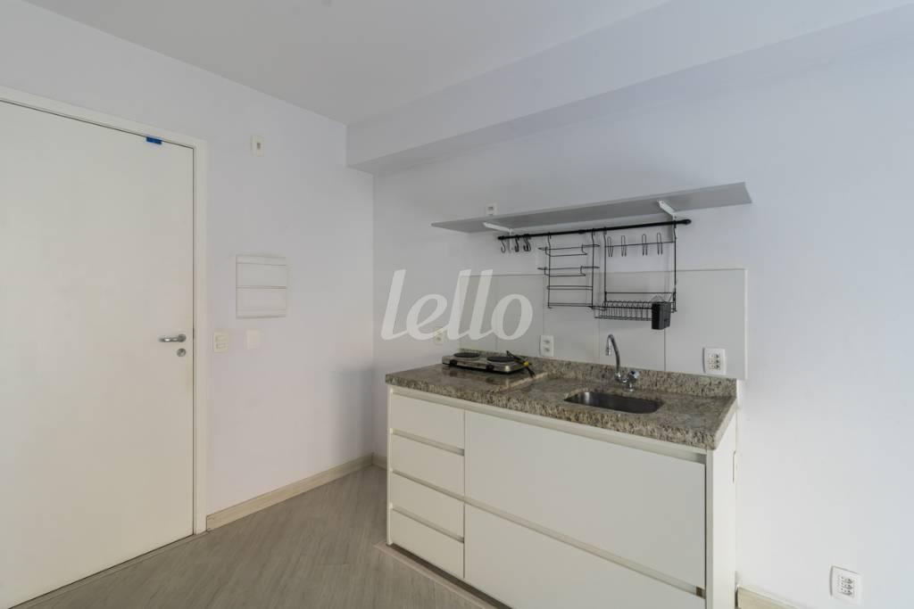 COZINHA de Apartamento para alugar, Studio com 37 m², 1 quarto e 1 vaga em Bela Vista - São Paulo