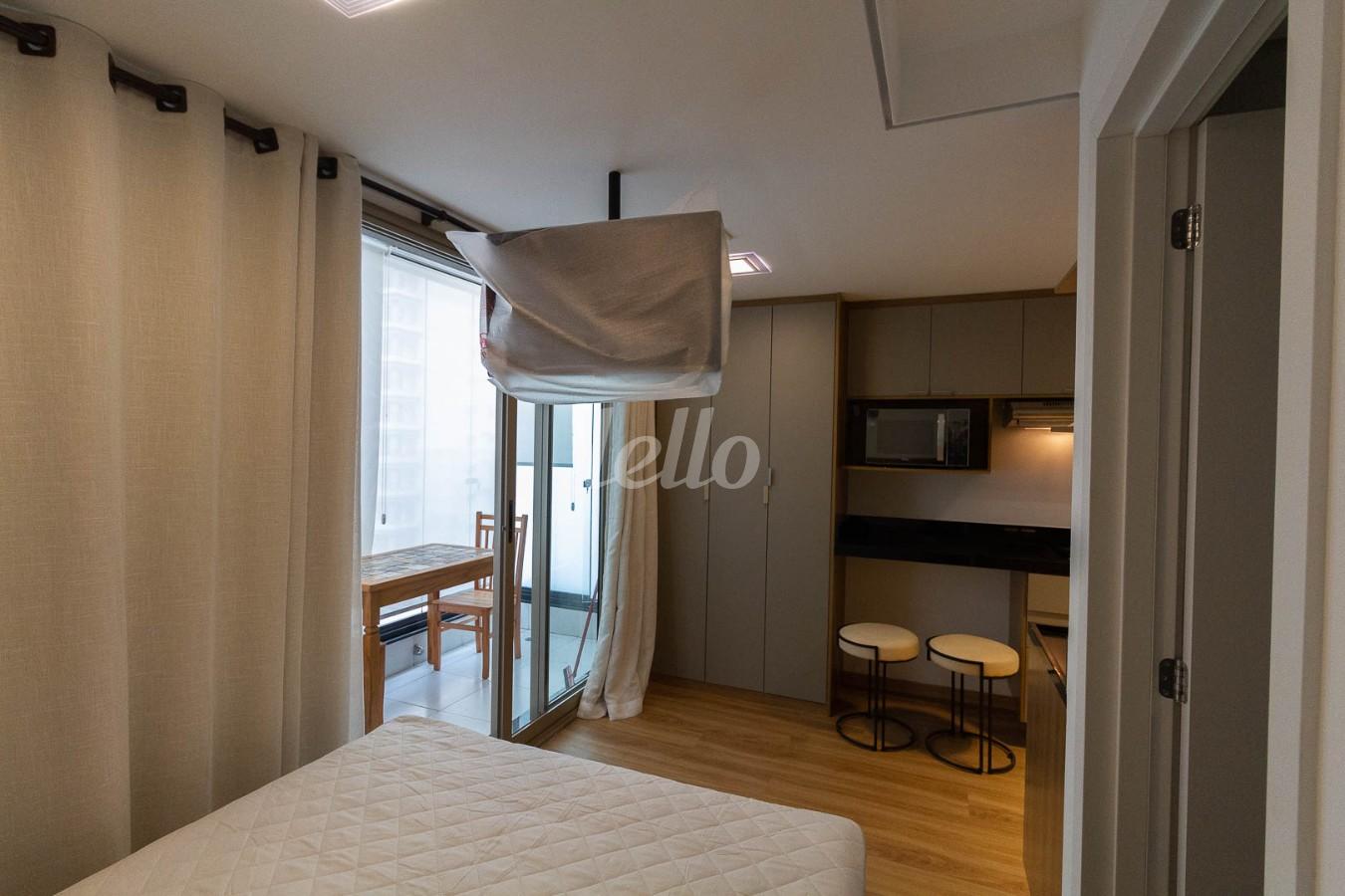 DORMITORIO de Apartamento à venda, Padrão com 26 m², 1 quarto e em Pinheiros - São Paulo