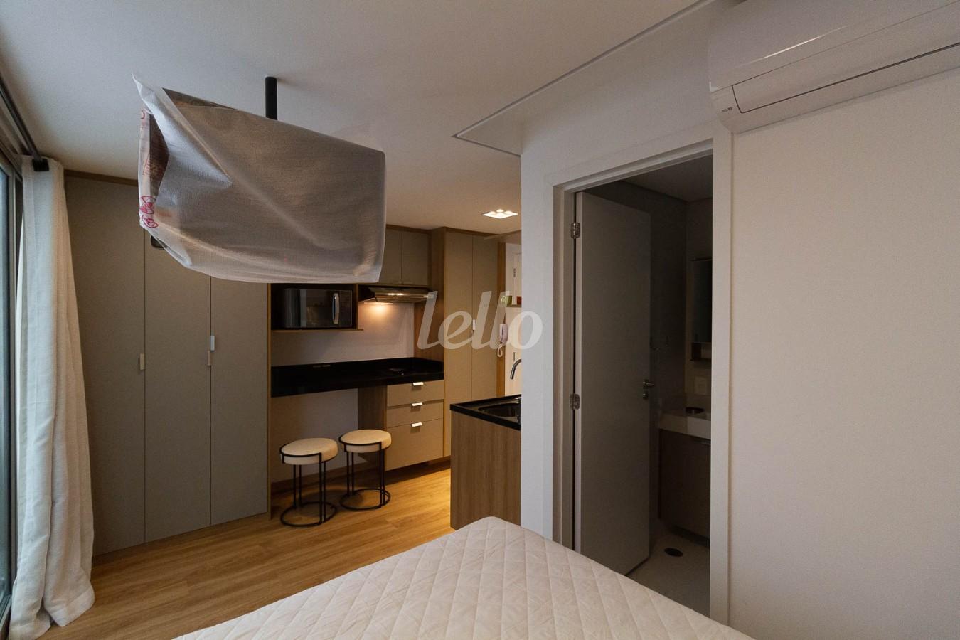 DORMITORIO de Apartamento à venda, Padrão com 26 m², 1 quarto e em Pinheiros - São Paulo