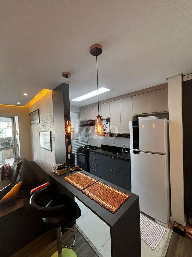 SALA INTEGRADA A COZINHA de Apartamento à venda, Padrão com 65 m², 2 quartos e 1 vaga em Vila Gomes Cardim - São Paulo