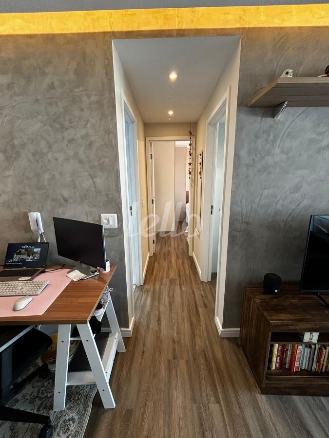 CORREDOR ÁREA ÍNTIMA de Apartamento à venda, Padrão com 65 m², 2 quartos e 1 vaga em Vila Gomes Cardim - São Paulo