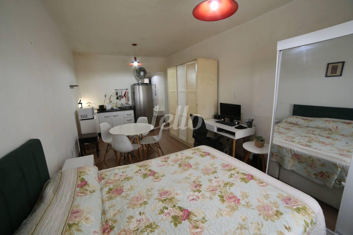 DORMITORIO de Apartamento à venda, Padrão com 35 m², 1 quarto e em Bela Vista - São Paulo