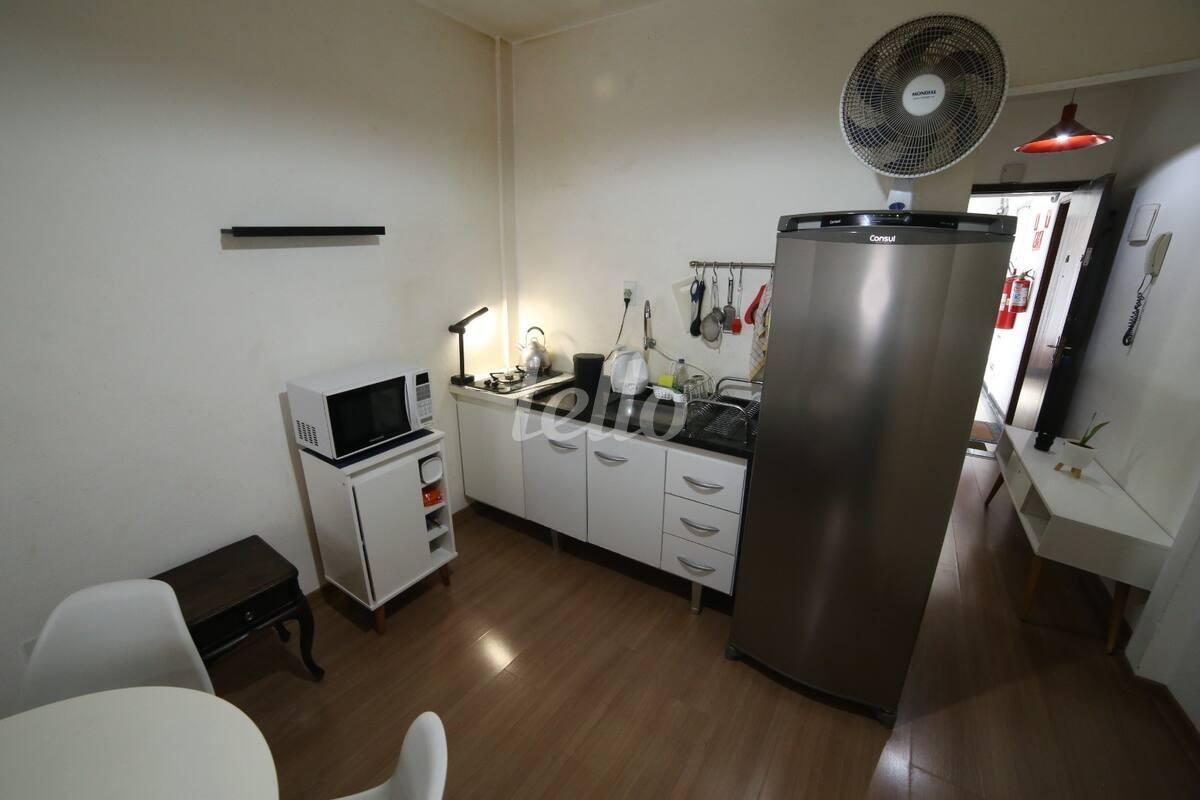 COZINHA de Apartamento à venda, Padrão com 35 m², 1 quarto e em Bela Vista - São Paulo