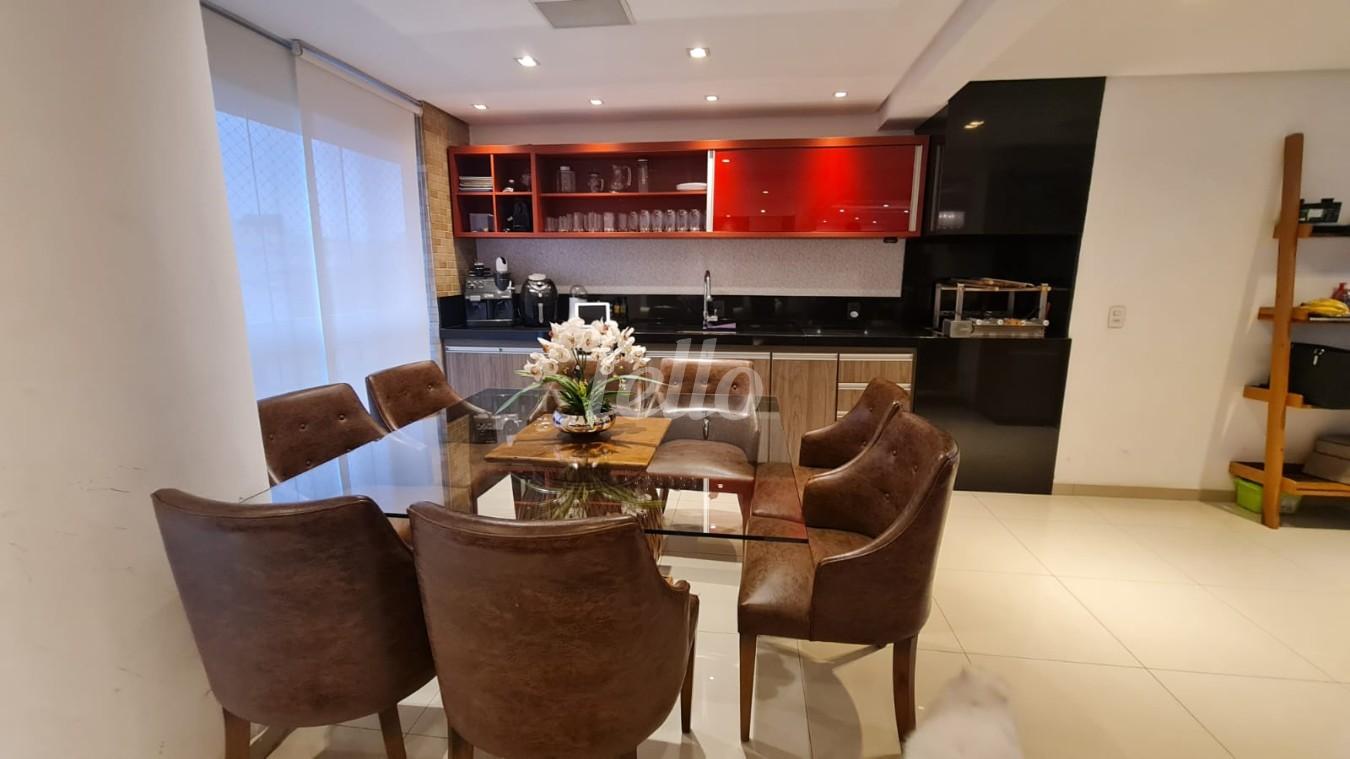 VARANDA GOURMET de Apartamento à venda, Padrão com 174 m², 3 quartos e 3 vagas em Ch Santo Antônio (ZL) - São Paulo