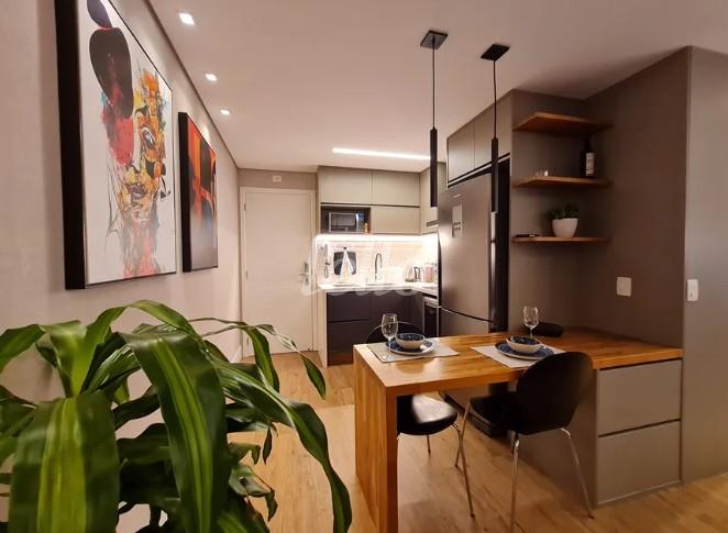 COZINHA de Apartamento à venda, Padrão com 42 m², 1 quarto e 1 vaga em Brooklin Paulista - São Paulo