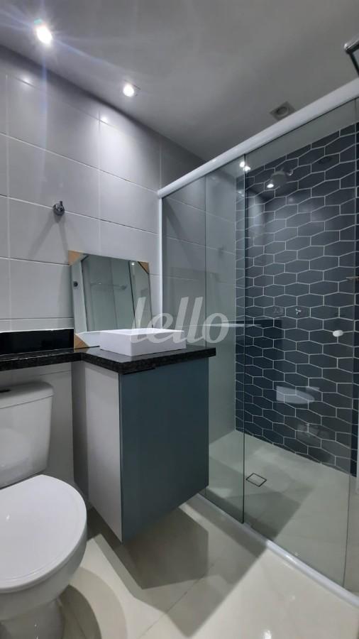 BANHEIRO SOCIAL de Apartamento para alugar, Studio com 27 m², 1 quarto e em Tucuruvi - São Paulo