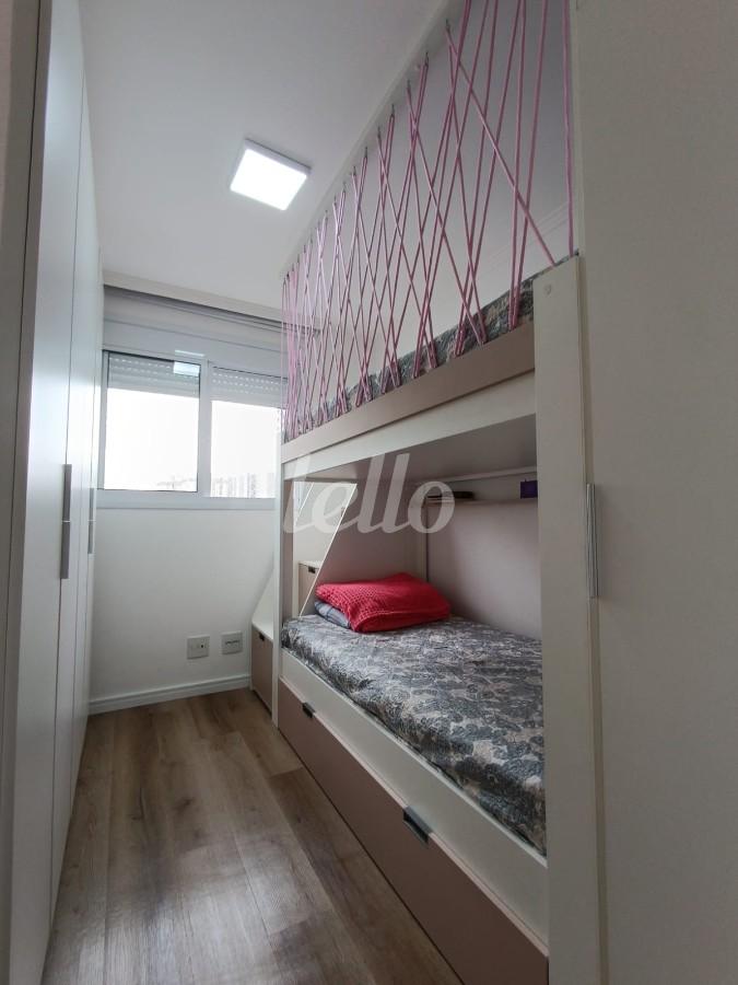 DORMITORIO de Apartamento à venda, Padrão com 45 m², 2 quartos e 1 vaga em Quarta Parada - São Paulo