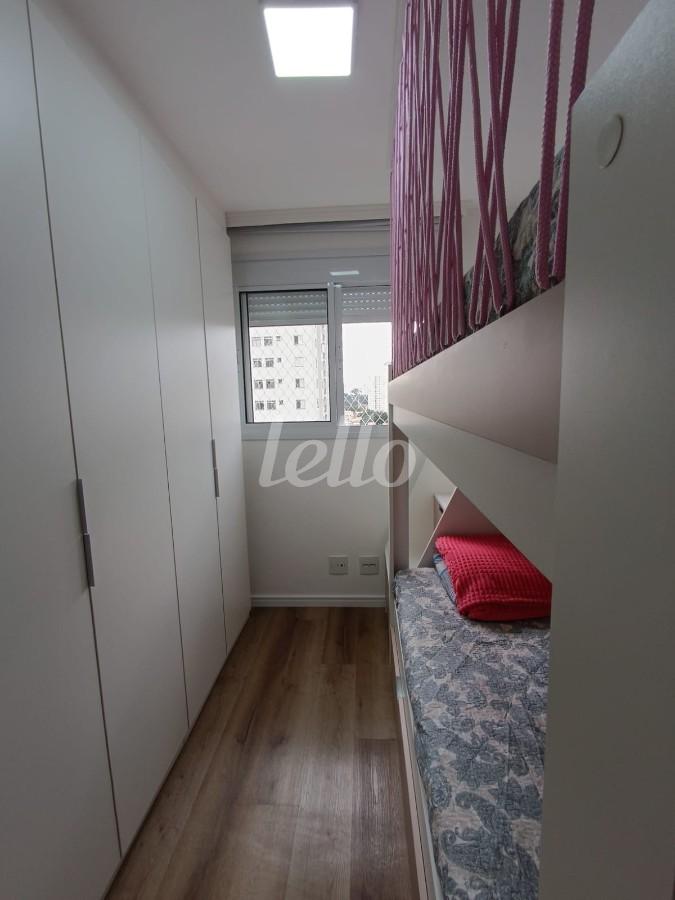 DORMITORIO de Apartamento à venda, Padrão com 45 m², 2 quartos e 1 vaga em Quarta Parada - São Paulo