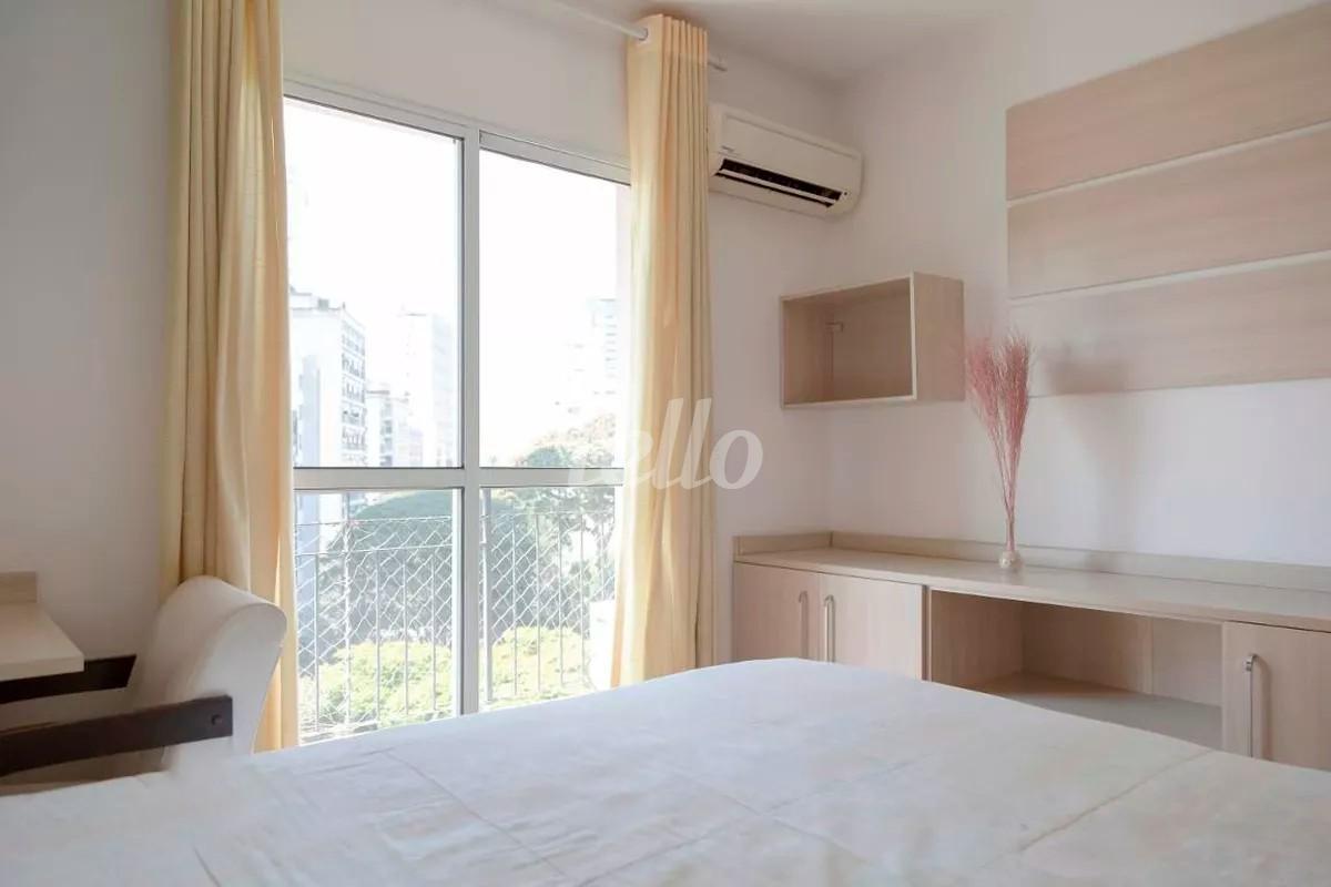 DORMITÓRIO de Apartamento à venda, Padrão com 30 m², 1 quarto e em República - São Paulo