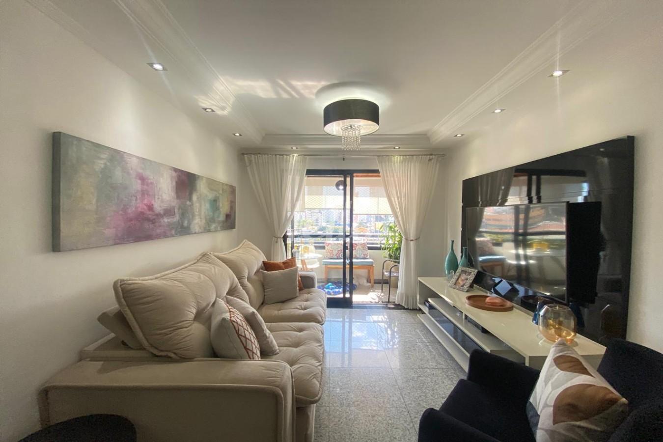 SALA de Apartamento à venda, Padrão com 83 m², 3 quartos e 2 vagas em Vila Gomes Cardim - São Paulo