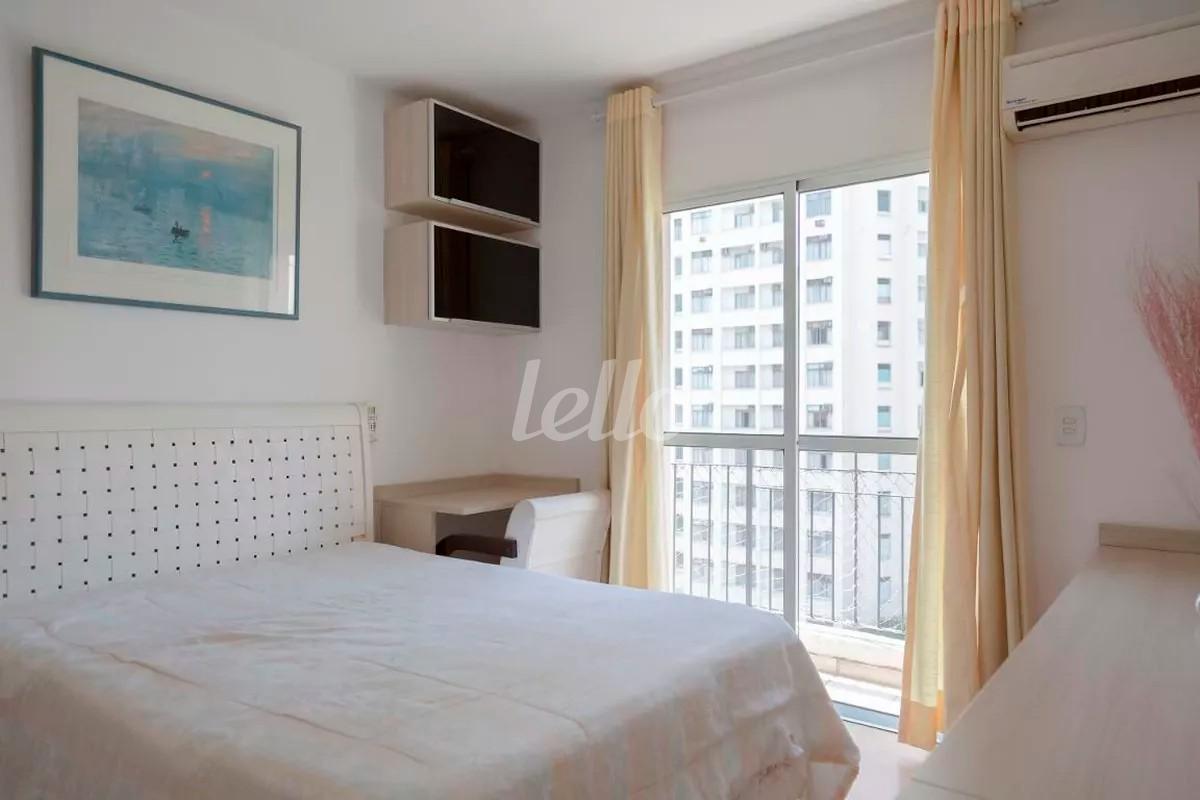 DORMITÓRIO de Apartamento à venda, Padrão com 30 m², 1 quarto e em República - São Paulo