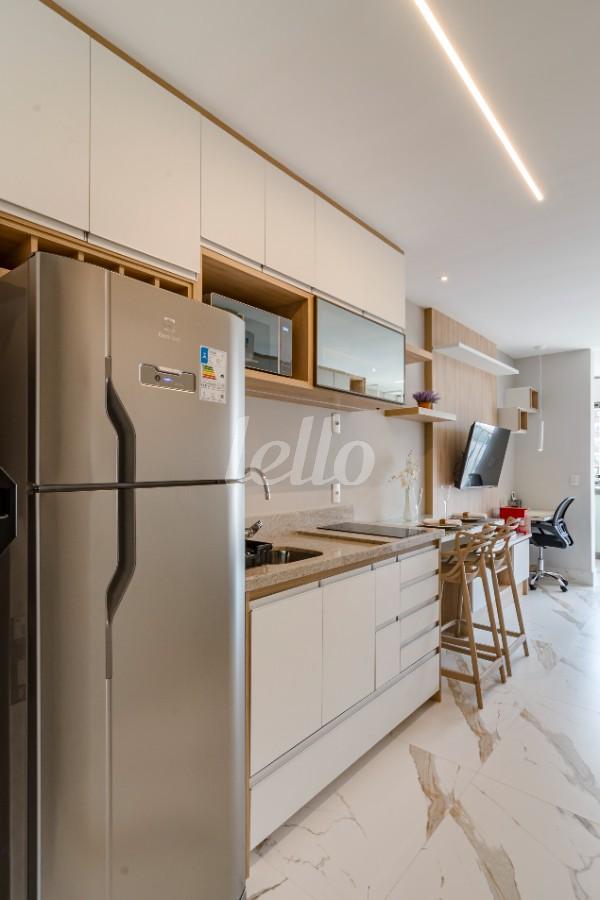 COZINHA de Apartamento para alugar, Padrão com 30 m², 1 quarto e 1 vaga em Jardins - São Paulo