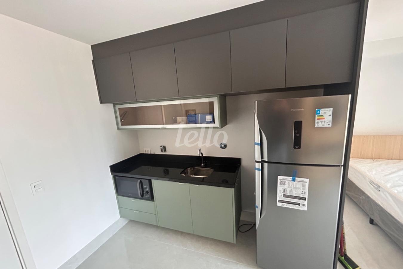 COZINHA de Apartamento à venda, Studio com 29 m², 1 quarto e em Jardim Paulistano - São Paulo