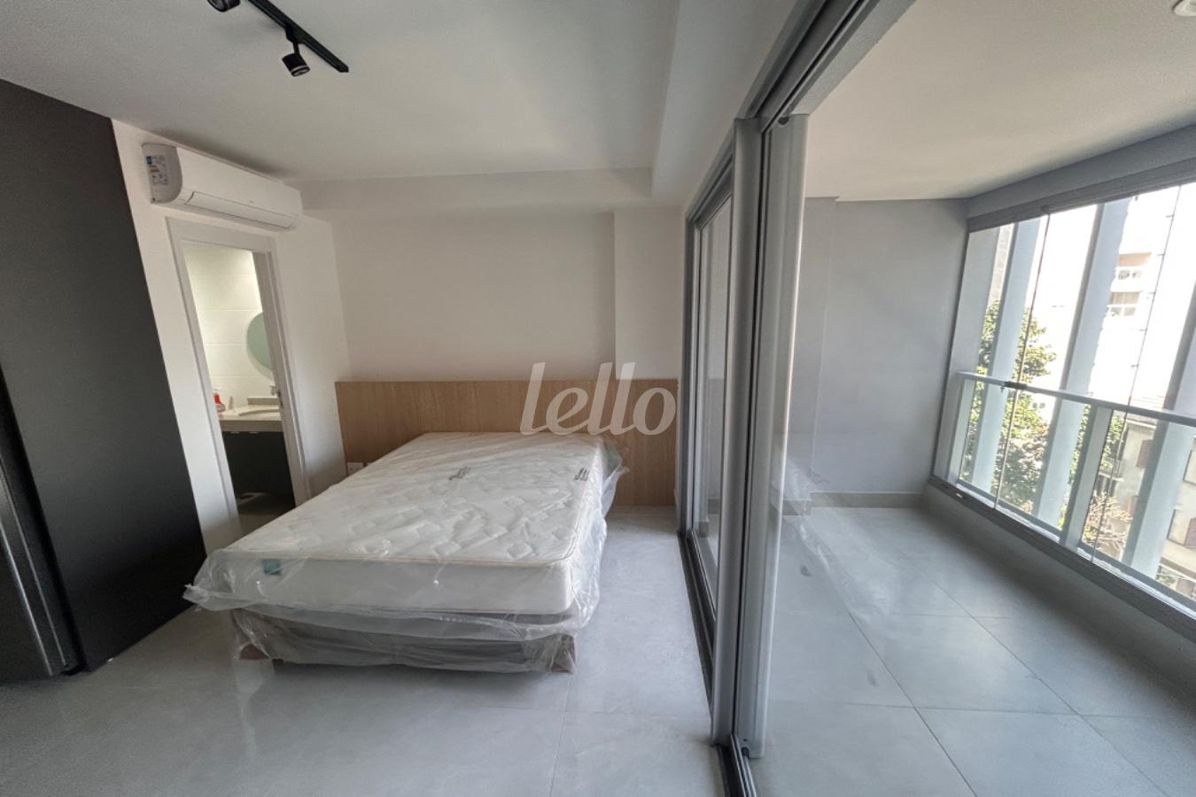 DORMITORIO de Apartamento à venda, Studio com 29 m², 1 quarto e em Jardim Paulistano - São Paulo