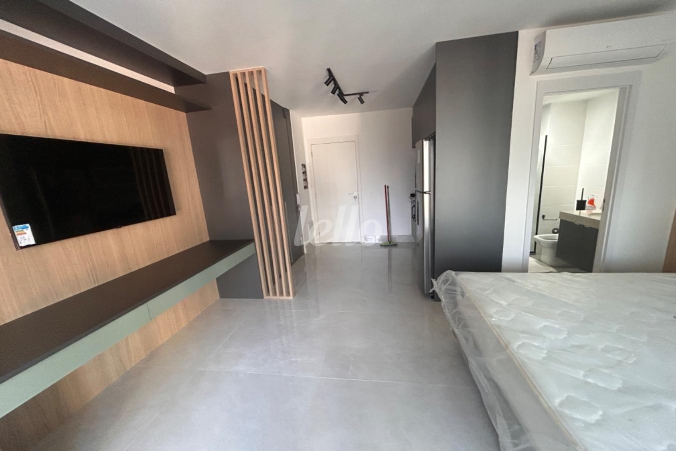 DORMITORIO de Apartamento à venda, Studio com 29 m², 1 quarto e em Jardim Paulistano - São Paulo