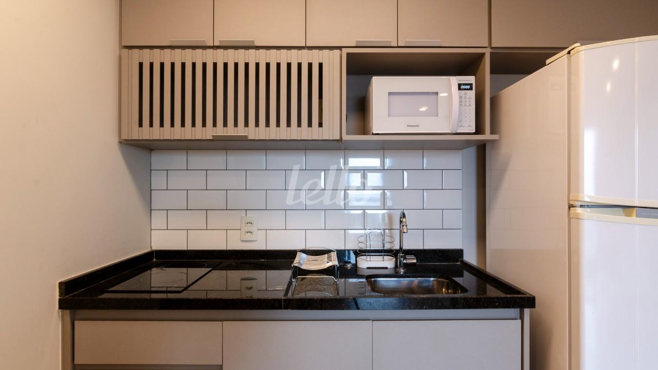 COZINHA de Apartamento à venda, Padrão com 35 m², 1 quarto e 1 vaga em Mirandopolis - São Paulo