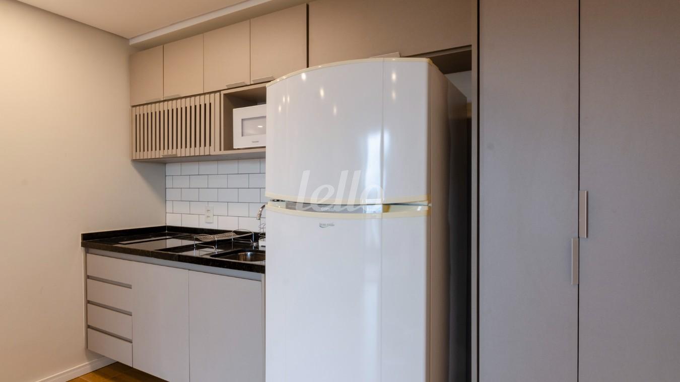 COZINHA de Apartamento à venda, Padrão com 35 m², 1 quarto e 1 vaga em Mirandopolis - São Paulo