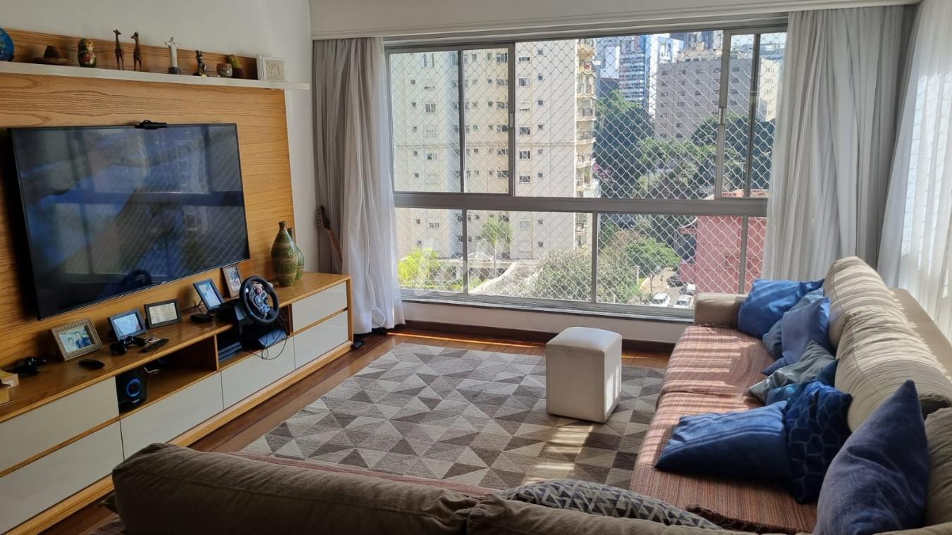 SALA de Apartamento à venda, Padrão com 121 m², 4 quartos e 2 vagas em Jardim Paulista - São Paulo