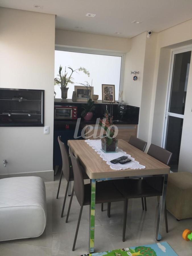 VARANDA GOURMET de Apartamento à venda, Padrão com 118 m², 3 quartos e 2 vagas em Ch Santo Antônio (ZL) - São Paulo