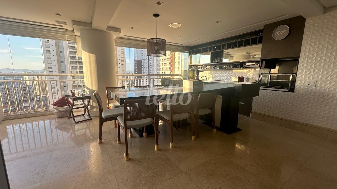 VARANDA GOURMET de Apartamento à venda, Padrão com 250 m², 3 quartos e 4 vagas em Ch Santo Antônio (ZL) - São Paulo