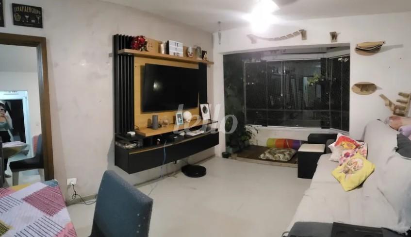 SALA de Apartamento à venda, Padrão com 60 m², 1 quarto e 1 vaga em Brooklin Paulista - São Paulo