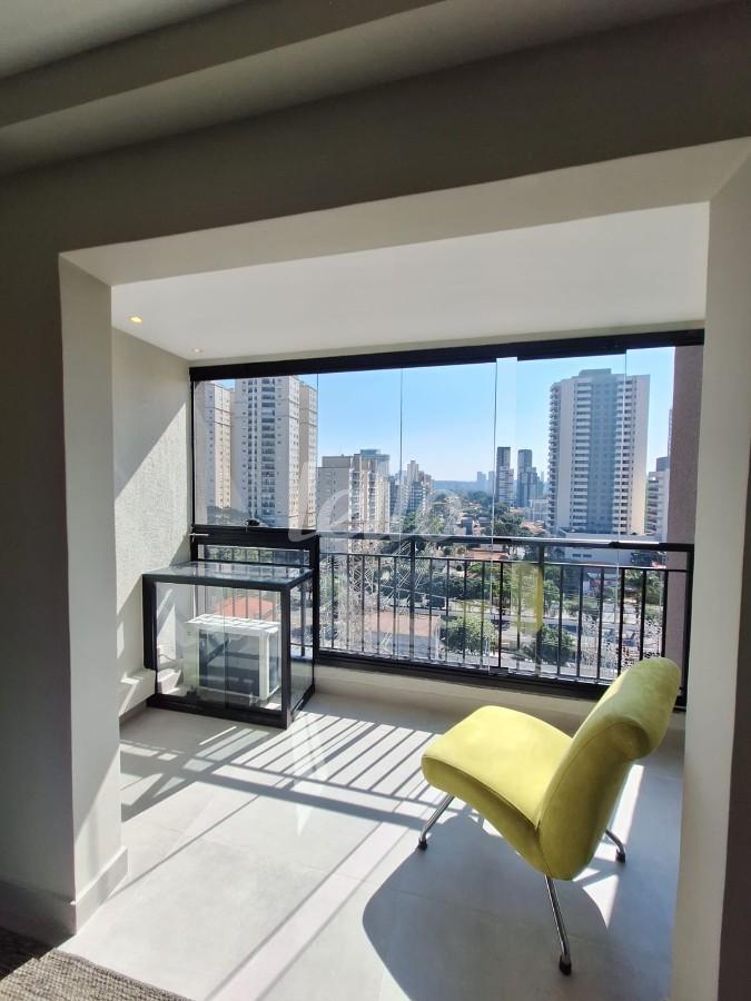 VARANDA de Apartamento para alugar, Studio com 26 m², 1 quarto e em Campo Belo - São Paulo