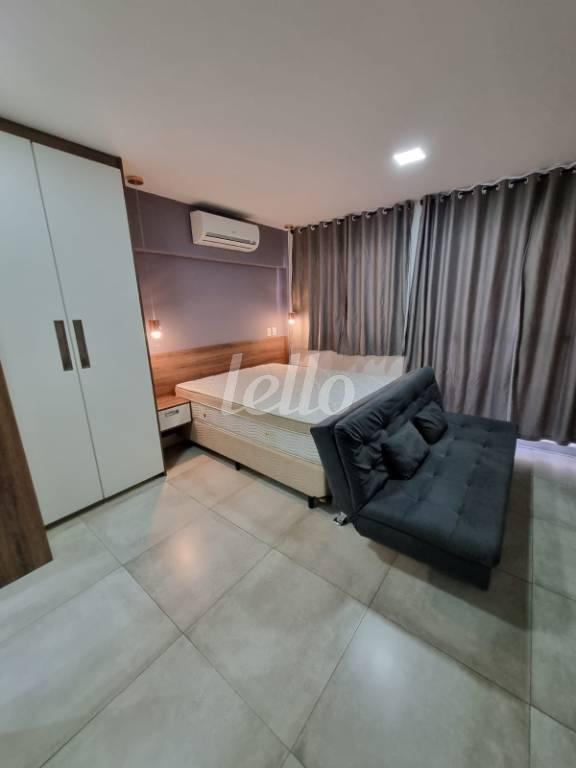 DORMITÓRIO de Apartamento à venda, Studio com 30 m², 1 quarto e em Sé - São Paulo