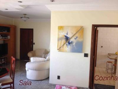 SALA de Apartamento à venda, Padrão com 135 m², 3 quartos e 2 vagas em Vila Valparaíso - Santo André