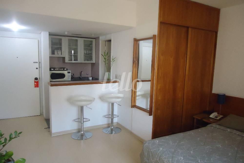 COZINHA de Apartamento à venda, Padrão com 24 m², 1 quarto e 1 vaga em Indianópolis - São Paulo