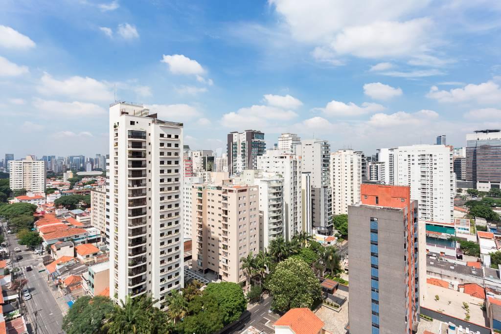 VISTA DA VARANDA de Apartamento à venda, Padrão com 95 m², 1 quarto e 2 vagas em Vila Olímpia - São Paulo