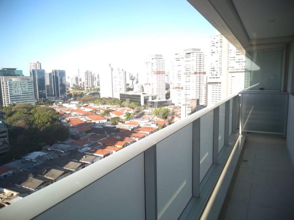 SACADA de Apartamento à venda, Padrão com 50 m², 1 quarto e 1 vaga em Santo Amaro - São Paulo