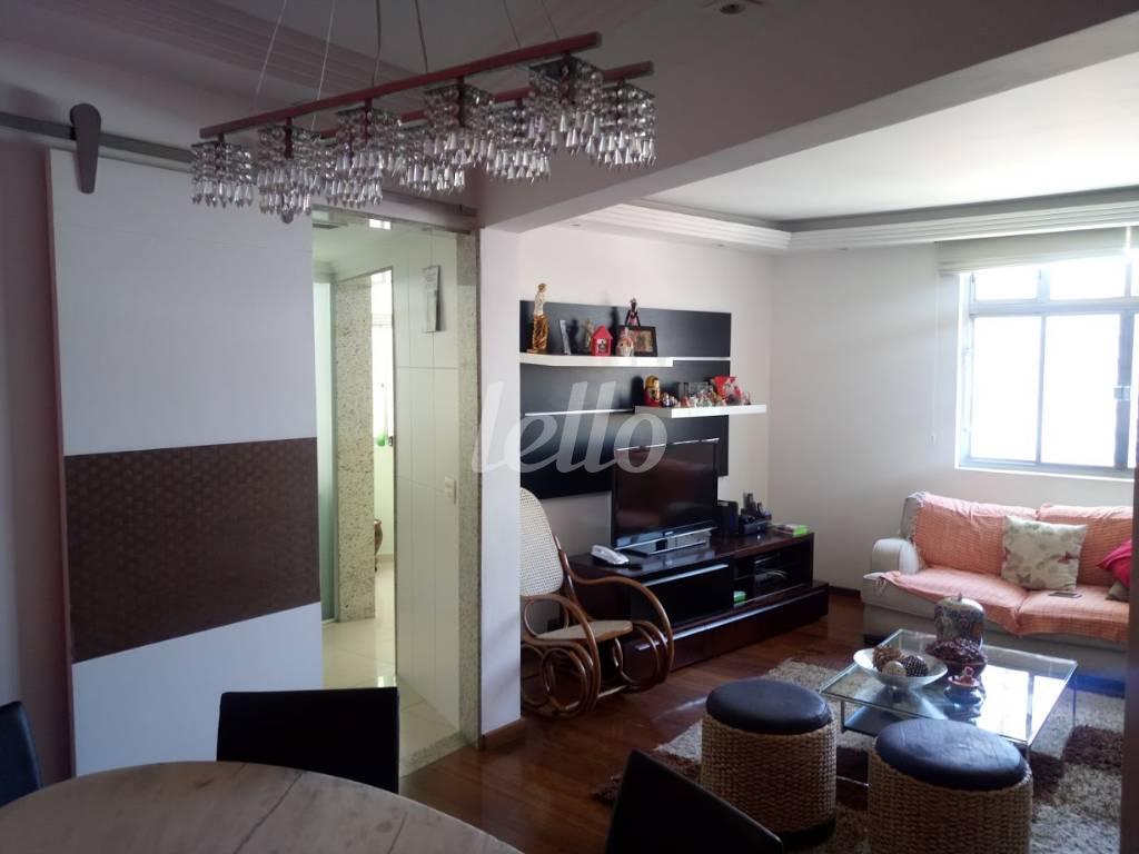 SALA DOIS AMBIENTES de Apartamento à venda, Padrão com 121 m², 3 quartos e 1 vaga em Mooca - São Paulo