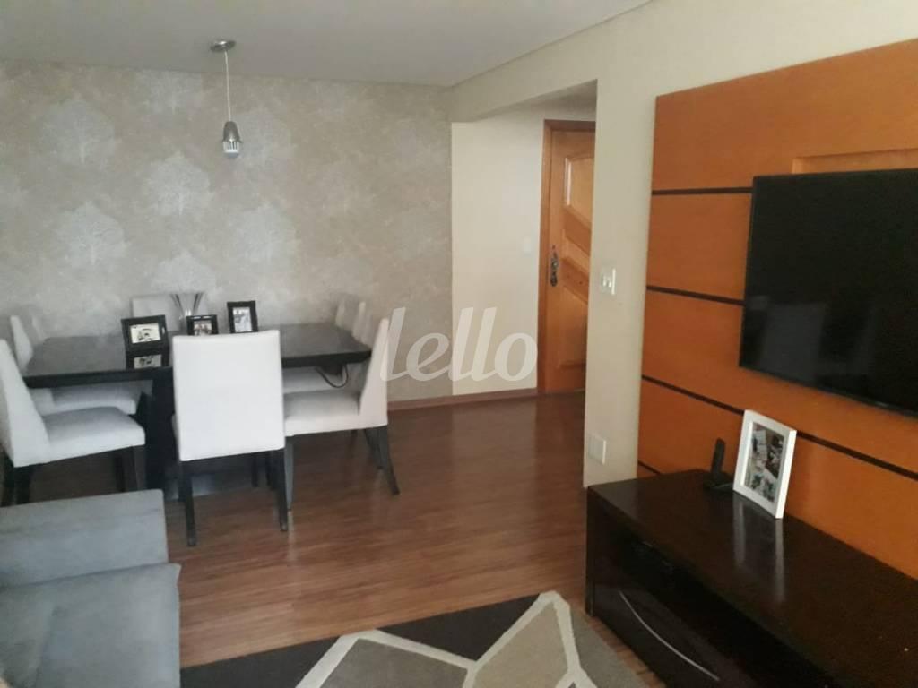 SALA DOIS AMBIENTES de Apartamento à venda, Padrão com 90 m², 2 quartos e 1 vaga em Tatuapé - São Paulo
