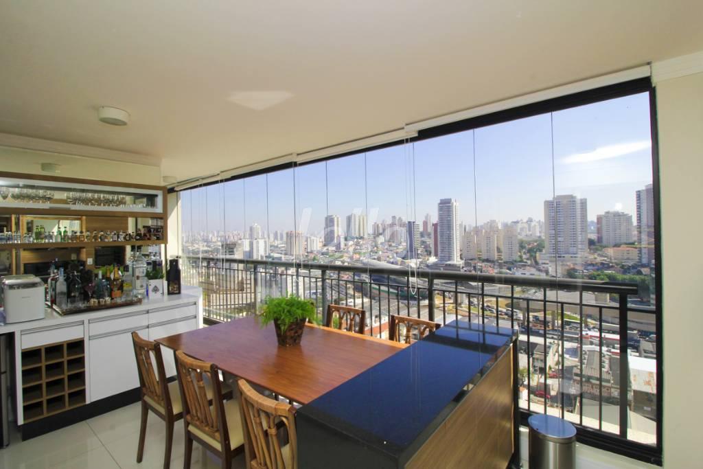 VARANDA GOURMET de Apartamento à venda, Padrão com 120 m², 2 quartos e 2 vagas em Parque da Vila Prudente - São Paulo