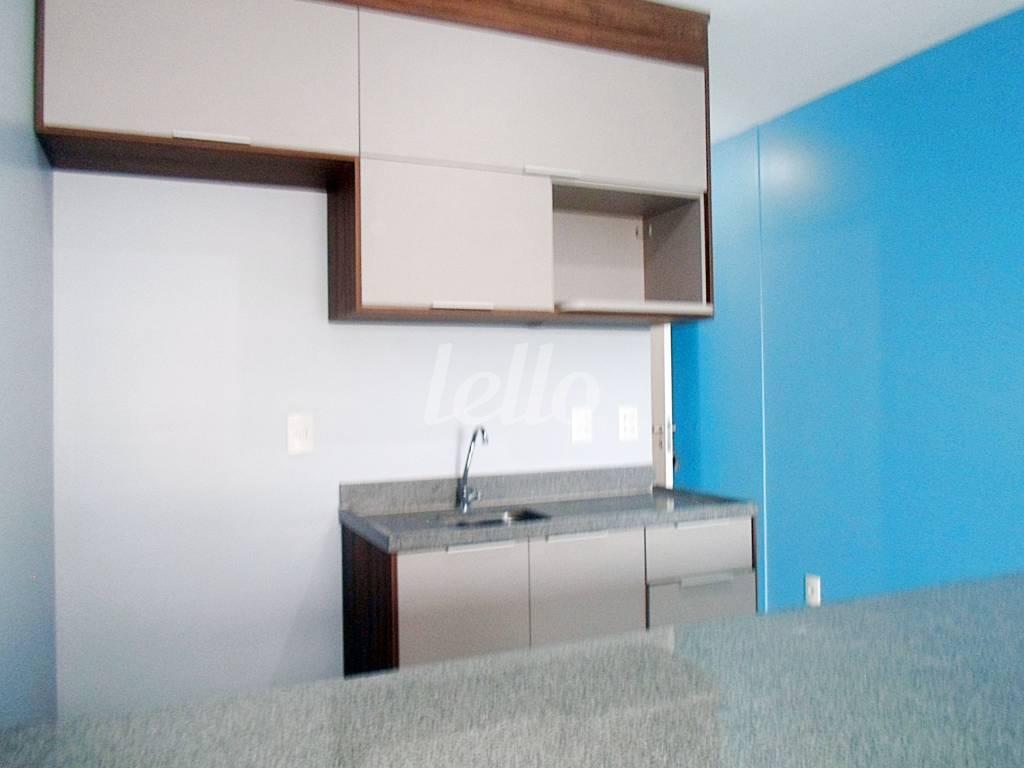 COZINHA de Apartamento à venda, Padrão com 28 m², 1 quarto e em Mirandopolis - São Paulo