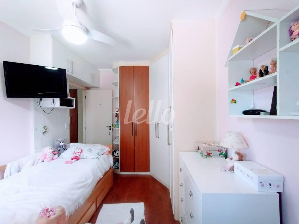 DORMITÓRIO de Apartamento à venda, Padrão com 82 m², 2 quartos e 1 vaga em Cambuci - São Paulo