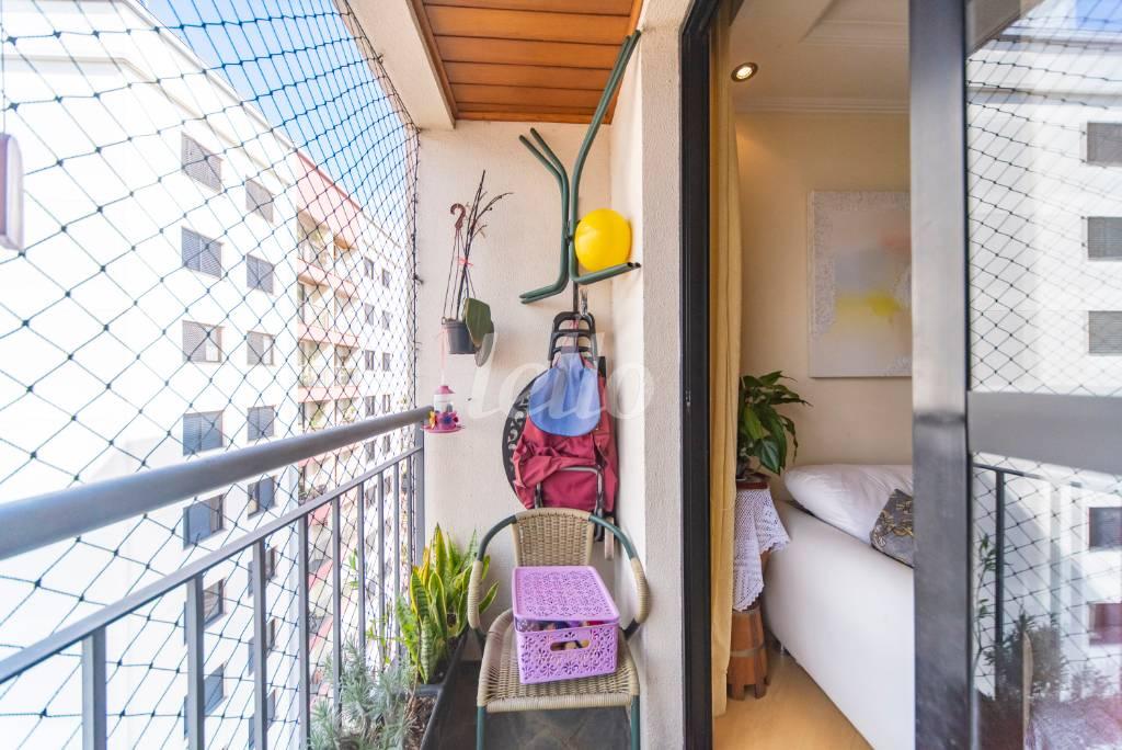 VARANDA DA SALA de Apartamento à venda, Padrão com 57 m², 2 quartos e 1 vaga em Brás - São Paulo