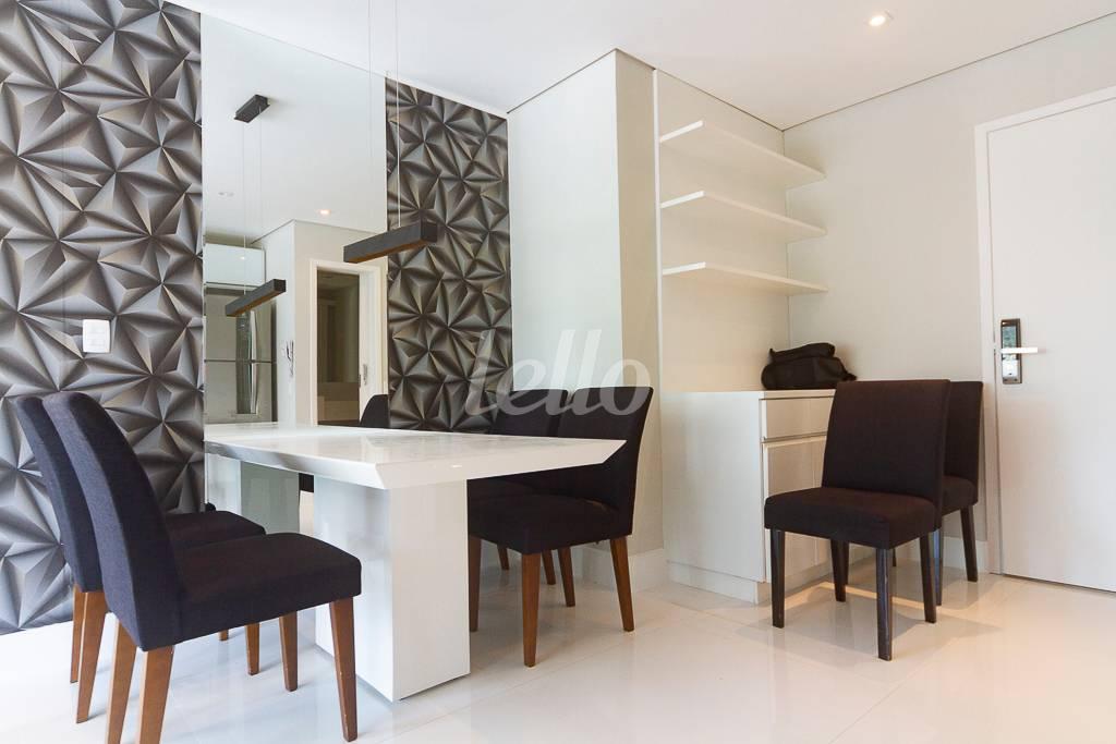 SALA DE JANTAR de Apartamento para alugar, Padrão com 54 m², 1 quarto e 1 vaga em Itaim Bibi - São Paulo