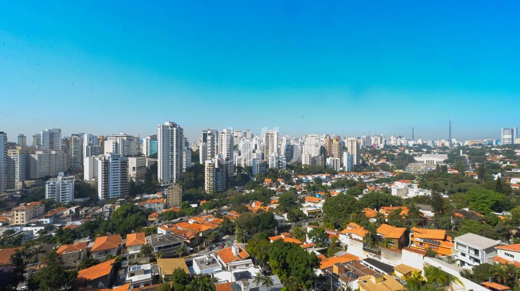 VISTA DA COBERTURA de Apartamento à venda, Duplex com 725 m², 6 quartos e 6 vagas em Pacaembu - São Paulo