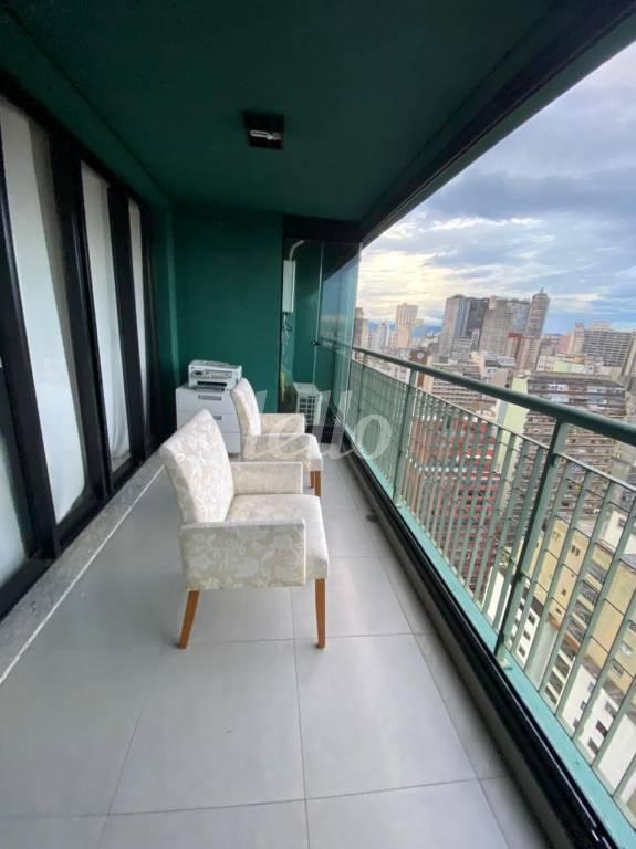 VARANDA de Apartamento à venda, Padrão com 80 m², 2 quartos e 1 vaga em Bela Vista - São Paulo