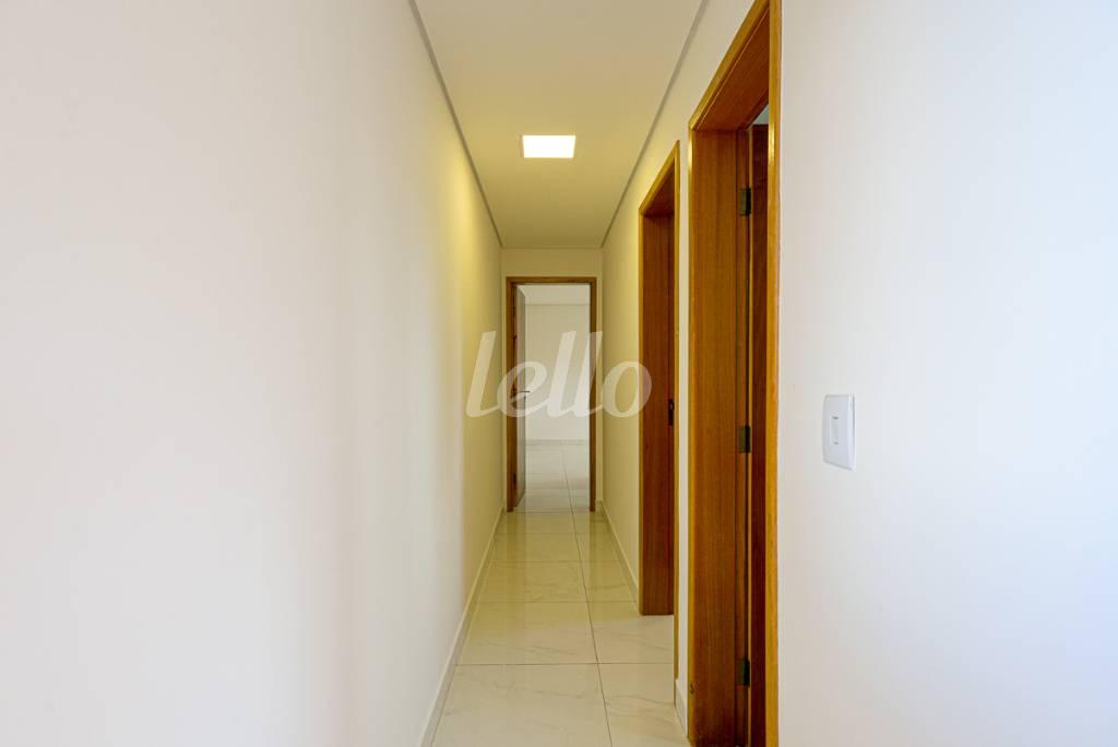 CORREDOR INTERNO de Apartamento à venda, cobertura - Padrão com 107 m², 2 quartos e 1 vaga em Tatuapé - São Paulo