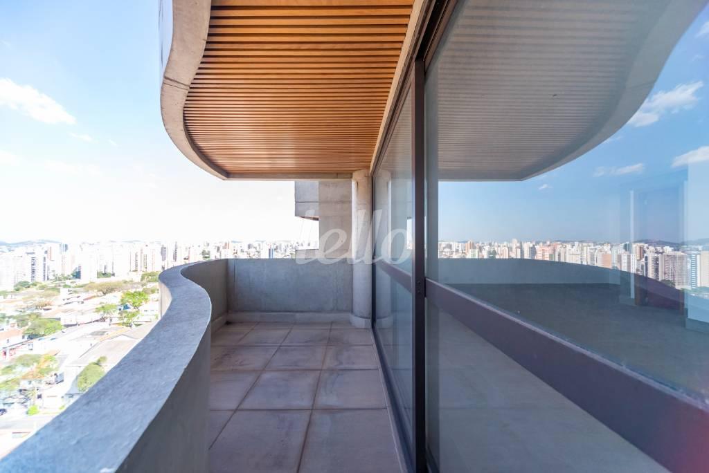 VARANDA DA SALA de Apartamento para alugar, Padrão com 165 m², 3 quartos e 3 vagas em Vila Alpina - Santo André