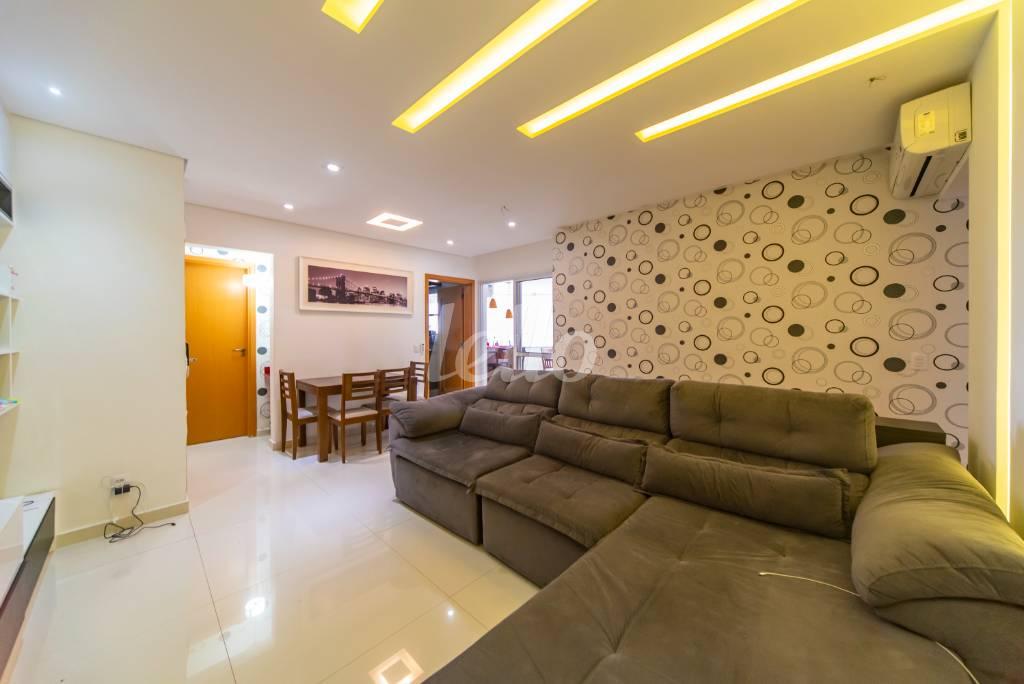 SALA DOIS AMBIENTES de Apartamento à venda, Padrão com 126 m², 3 quartos e 3 vagas em Vila Lilica - Santo André