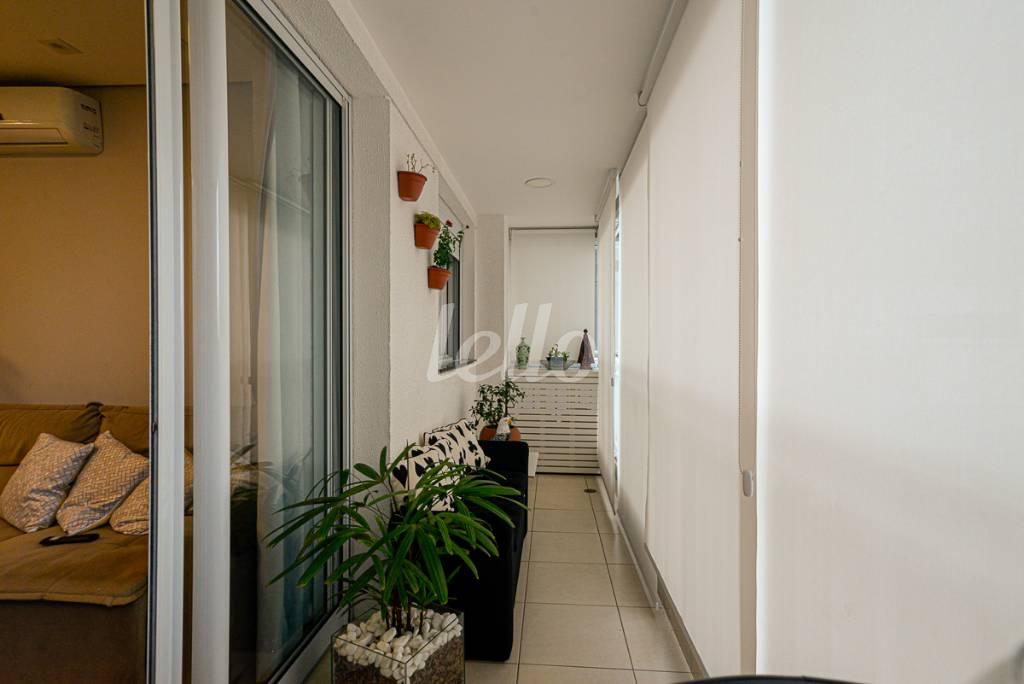 VARANDA de Apartamento à venda, Padrão com 57 m², 2 quartos e 1 vaga em Brás - São Paulo