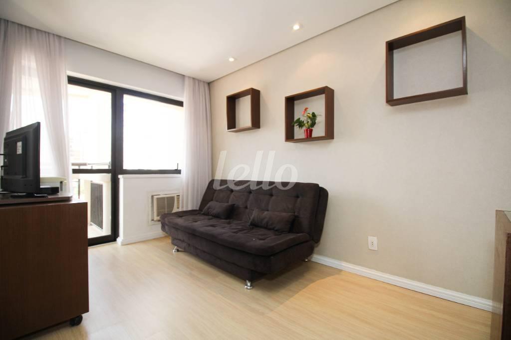 SALA de Apartamento à venda, Flat com 37 m², 1 quarto e 1 vaga em Itaim Bibi - São Paulo