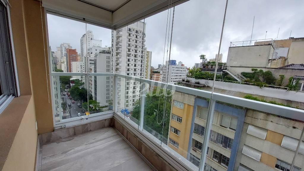 VARANDA de Apartamento à venda, Padrão com 48 m², 1 quarto e 2 vagas em Jardins - São Paulo
