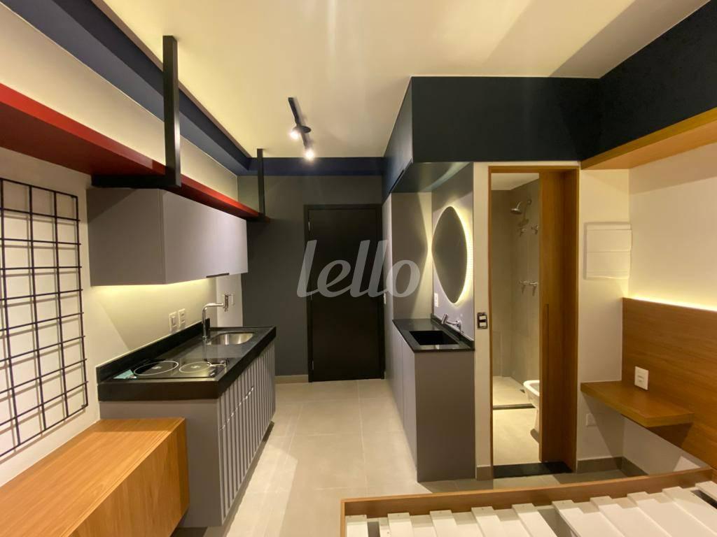 COZINHA de Apartamento à venda, Studio com 18 m², 1 quarto e em Pinheiros - São Paulo