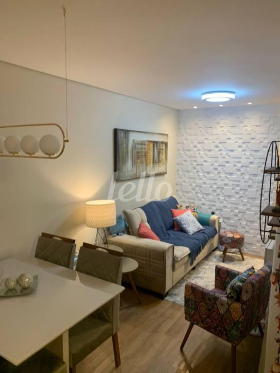 SALA DOIS AMBIENTES de Apartamento à venda, Padrão com 112 m², 2 quartos e 1 vaga em Vila Alzira - Santo André