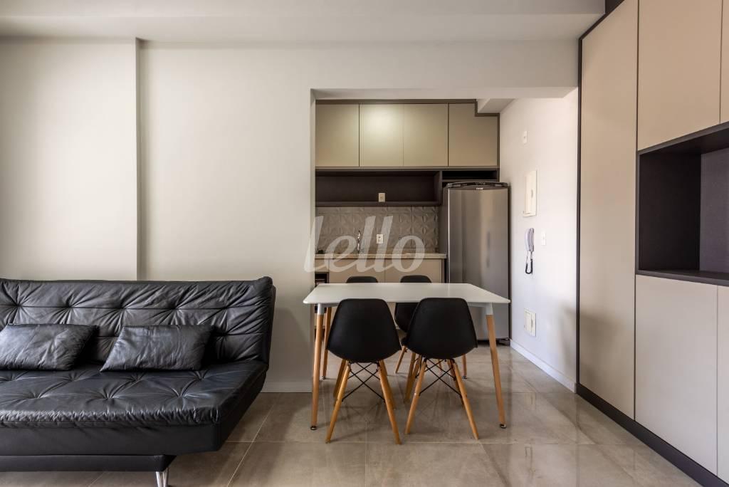 SALA de Apartamento à venda, Padrão com 45 m², 1 quarto e 1 vaga em Santa Efigenia - São Paulo